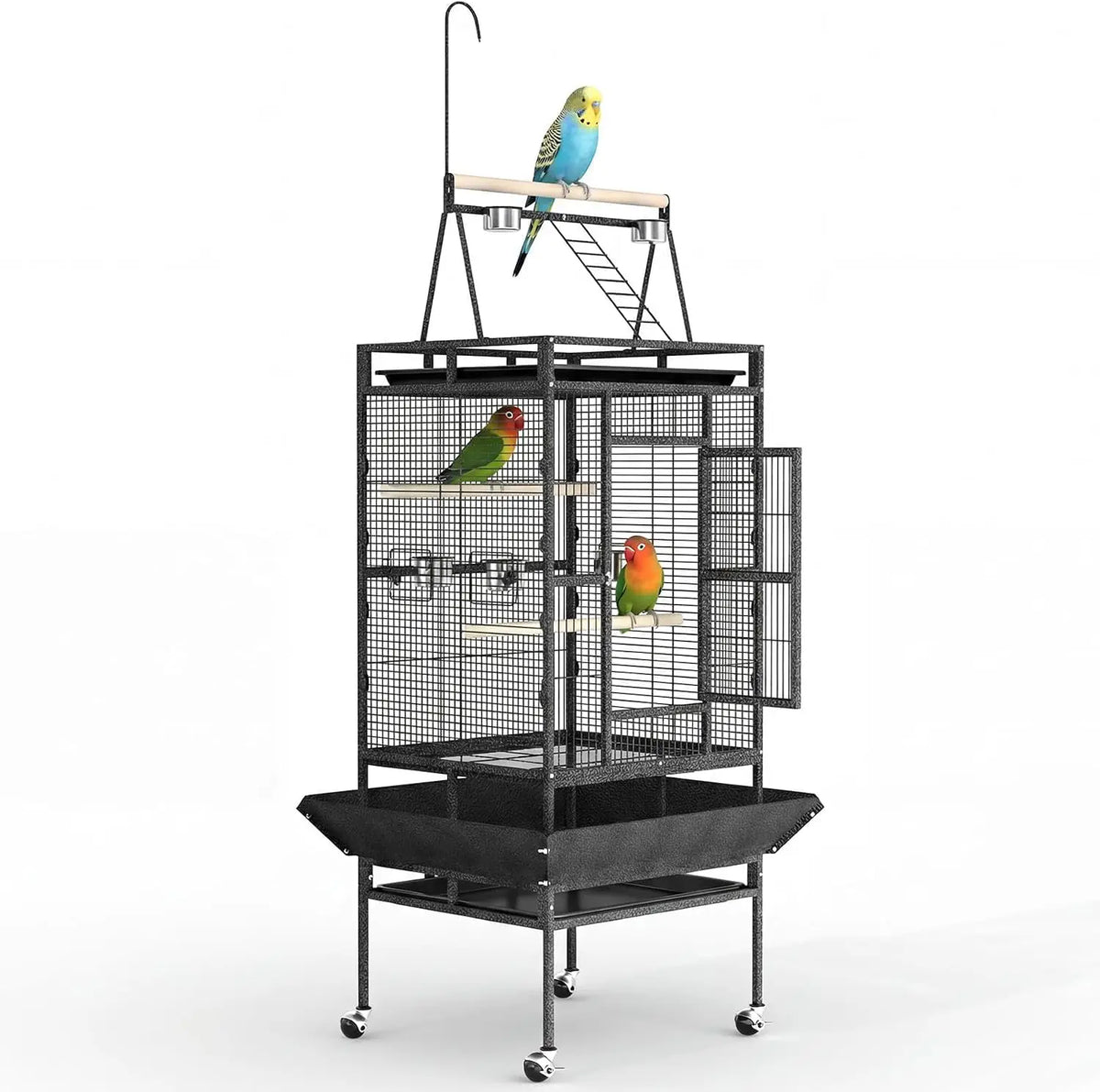 Premium Metal Aviary Bird Cage With Stand For Active Birds