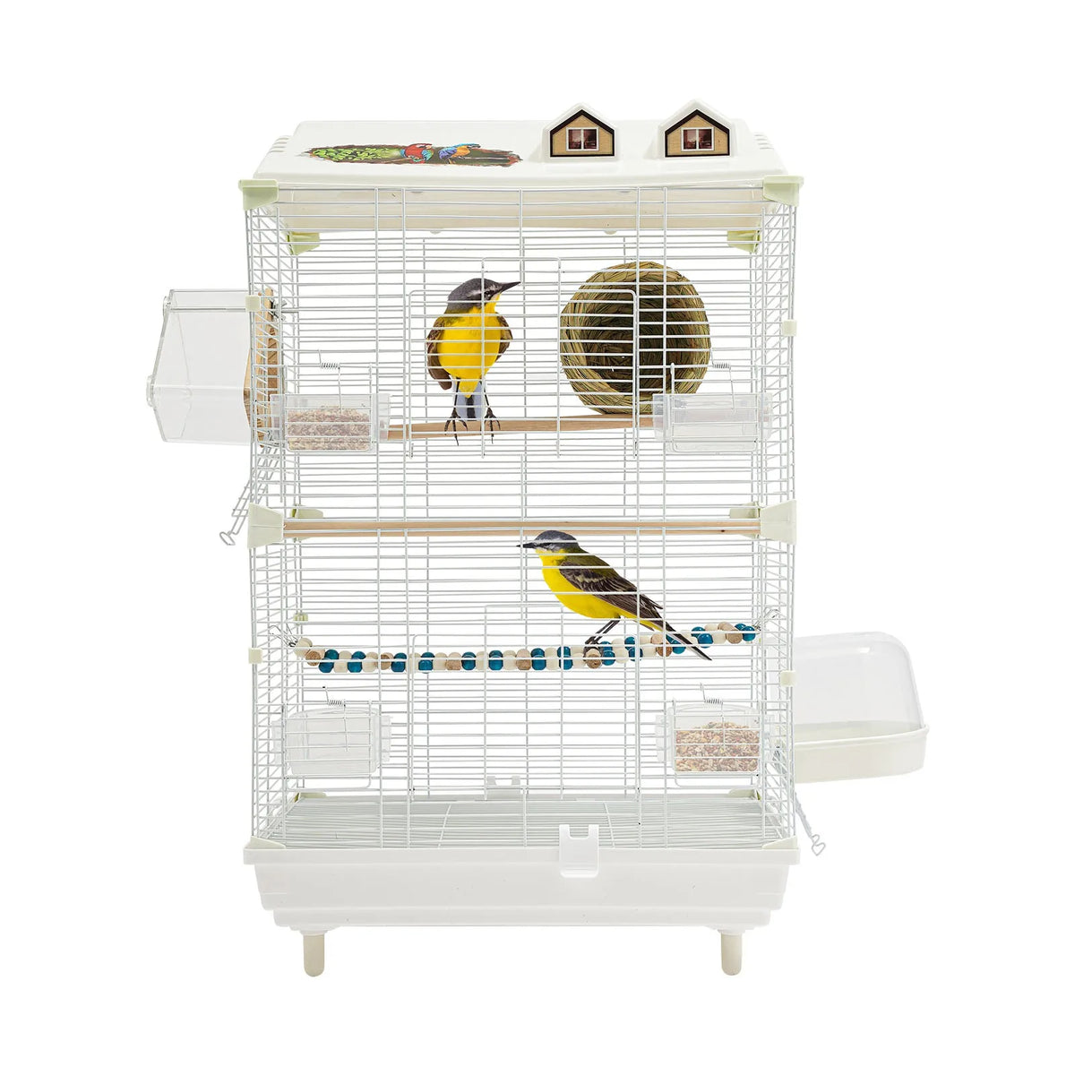 Premium Two Tier Iron Bird Cage For Parakeets And Birds