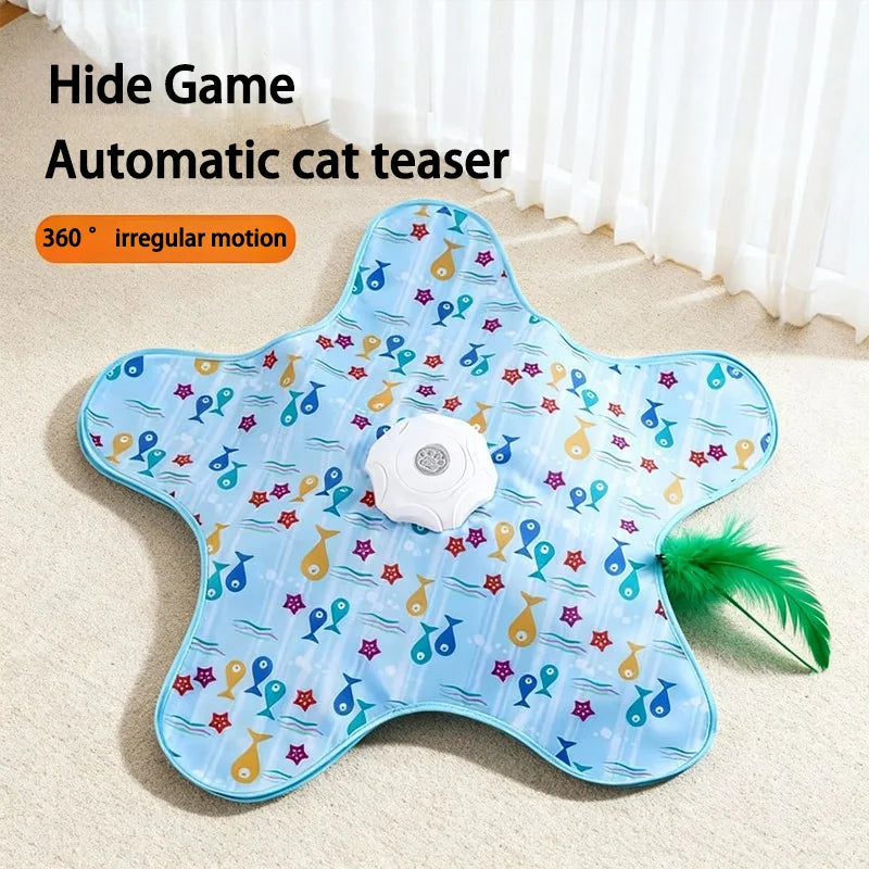 Automatic Cat Hunting Turntable Playstick Hide Cover Toy
