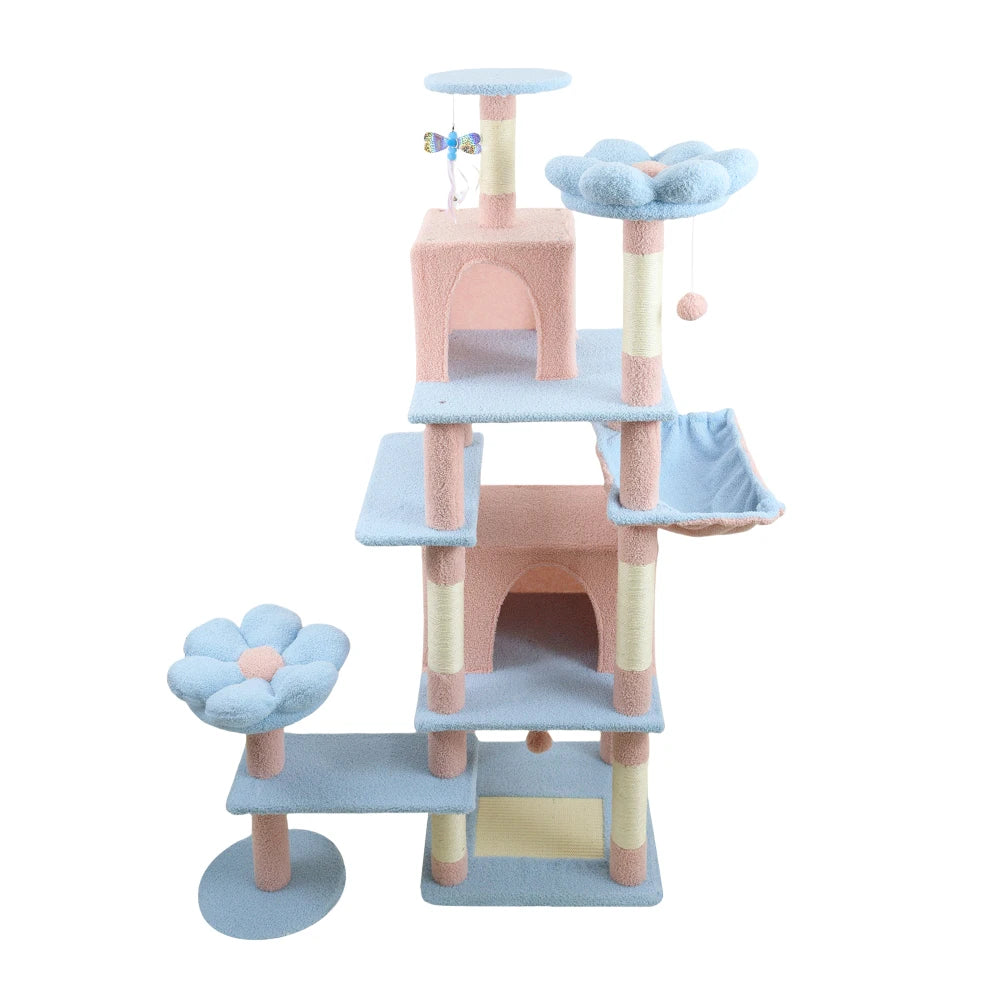 Premium Multi Level Cat Tree With Condo And Hammock