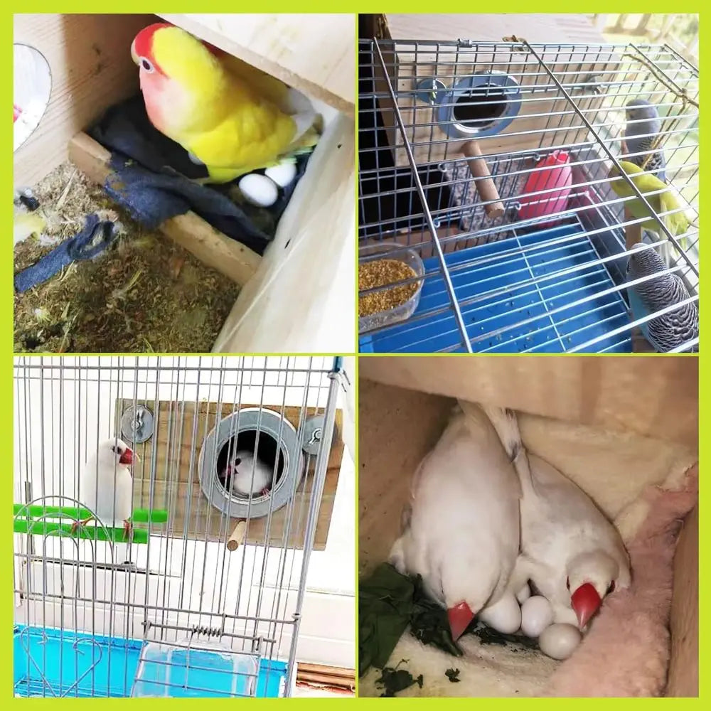 Parakeet Nest Box Budgie Nesting House Cockatiel Breeding Parrots Mating Box for Lovebirds Small and Medium-Sized Birds(S)