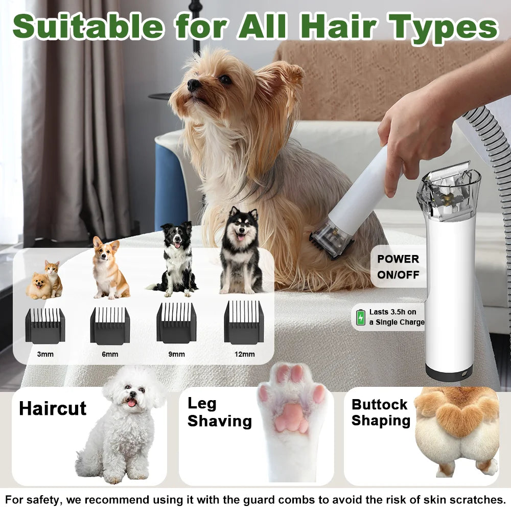 Professional Pet Grooming Vacuum Kit For Cats And Dogs