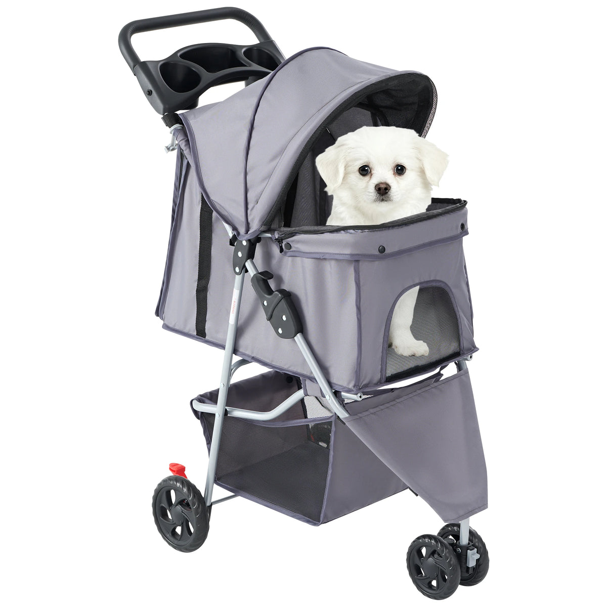 Premium Foldable Three Wheel Pet Stroller For Outdoor Travel