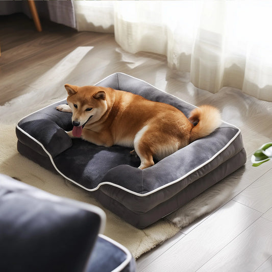MCQ Orthopedic Memory Foam Dog Bed With Waterproof Cover