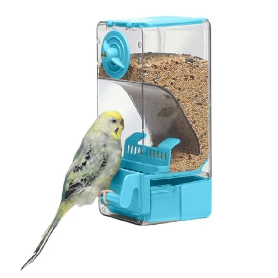 Automatic Bird Feeder With Perch And Anti Spill Protection