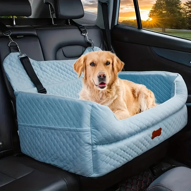 Memory Foam Dog Car Seat Booster Cushion With Washable Cover