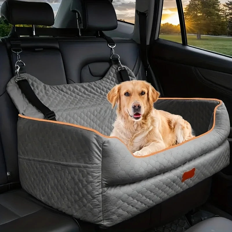Memory Foam Dog Car Seat Booster Cushion With Washable Cover
