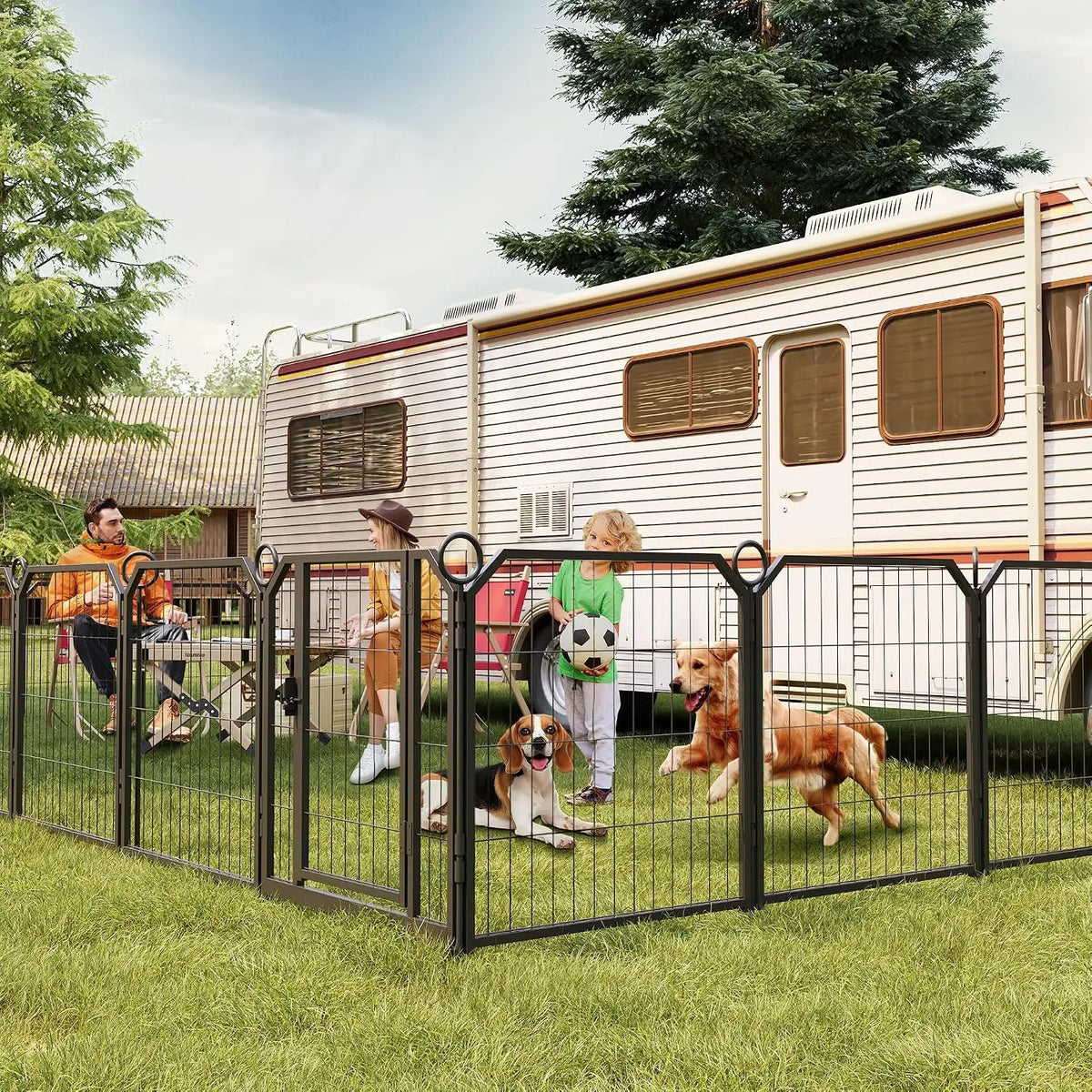 Garvee Heavy Duty Dog Playpen With Self Locking Door