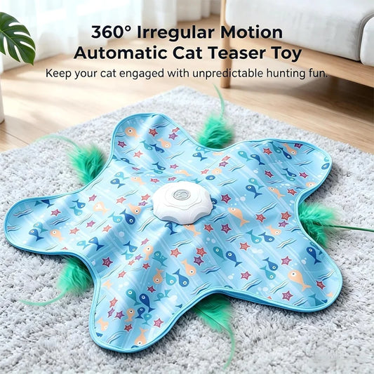 Automatic Cat Hunting Turntable Playstick Hide Cover Toy