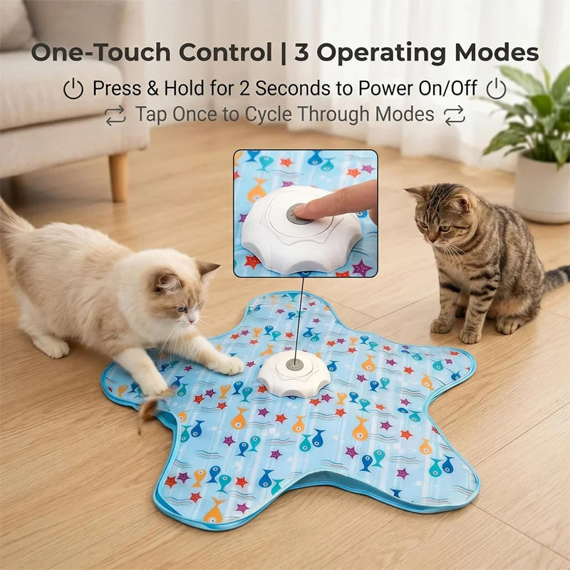 Automatic Cat Hunting Turntable Playstick Hide Cover Toy