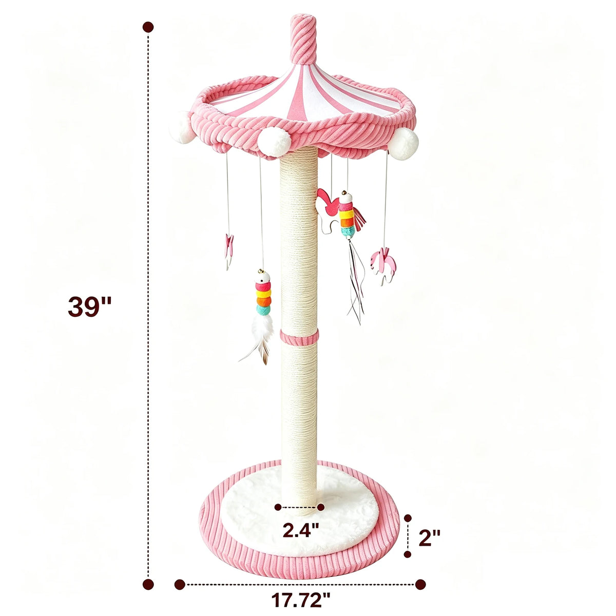 CWV Carousel Cat Tree With Rotating Top And Interactive Toys
