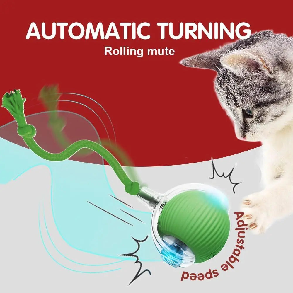 Intelligent Rolling Interactive Cat Toy For Indoor Cats And Kittens