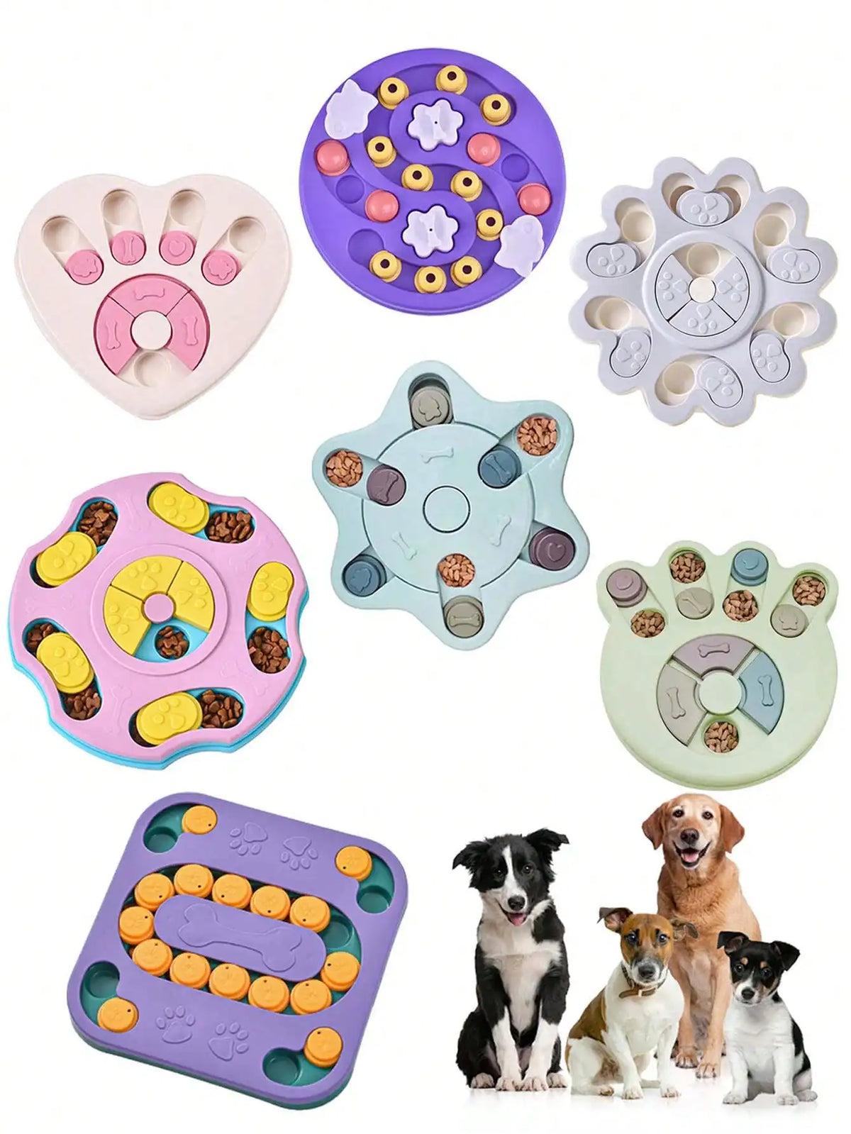 Interactive Pet Training Puzzle Toy Slow Feeder Bowl