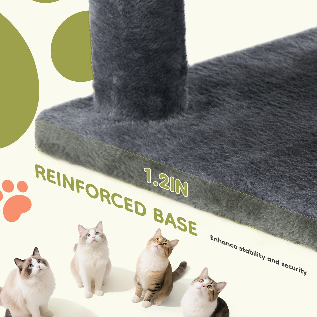 JHK Multi Level Cat Tree Tower With Sisal Scratching Condo