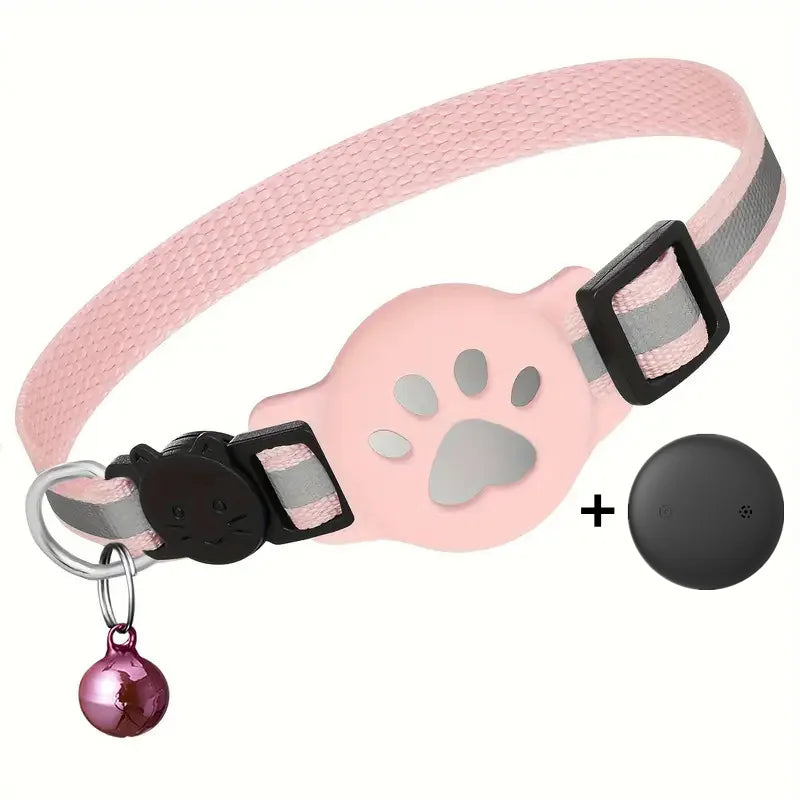 Reflective AirTag Cat Collar Quick Release Waterproof Anti Lost Pet