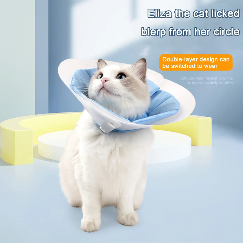 Soft Adjustable Cat Dual Wear Elizabethan Cone