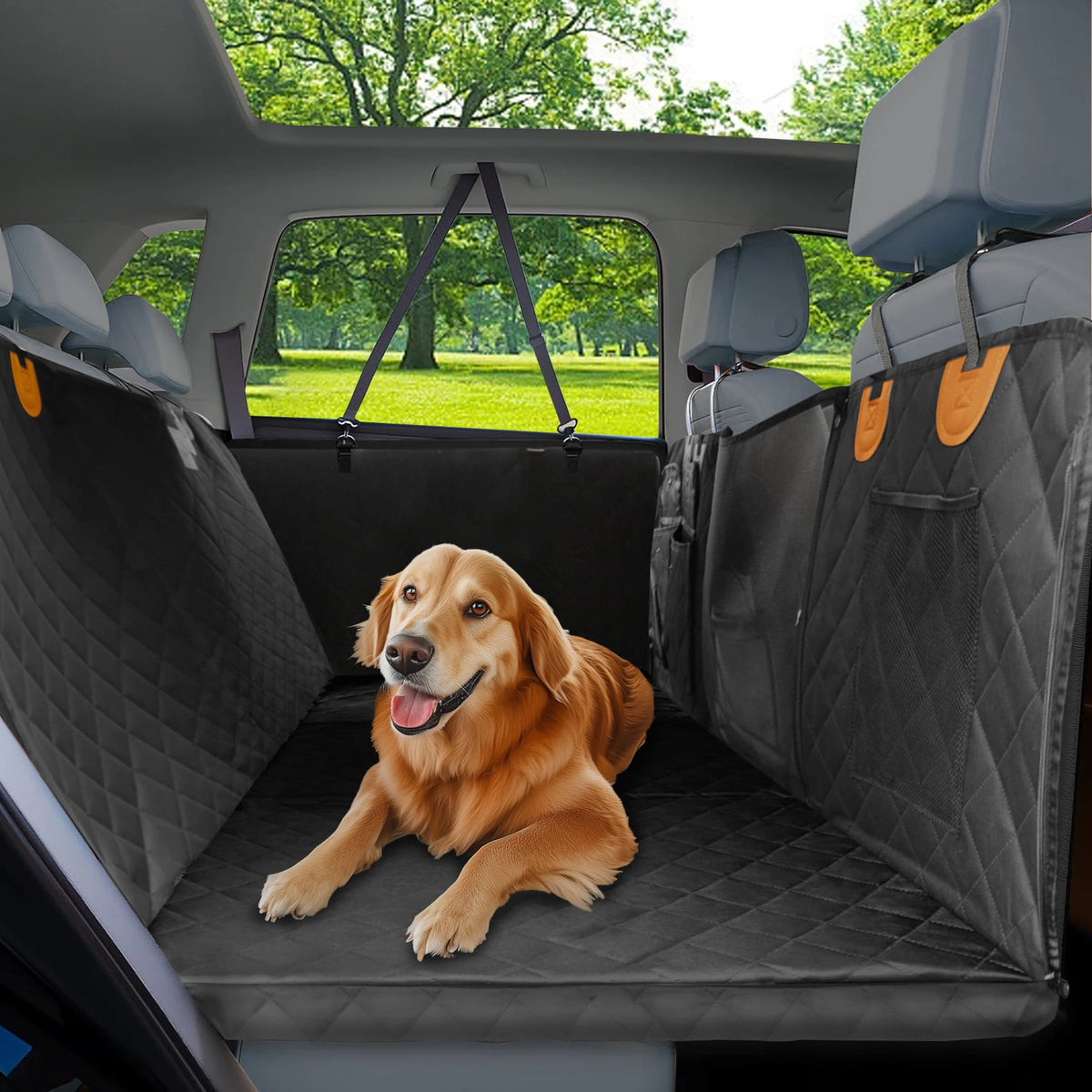 Borwart Waterproof Dog Car Back Seat Extender Cover