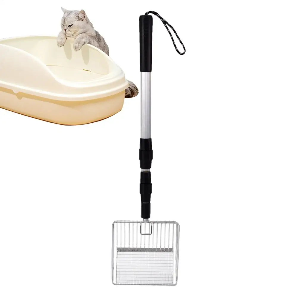 Extendable Cat Litter Scoop & Chicken Coop Rake, Retractable Waste Cleaning Tool For Cat Litter Box, Coop, Garden