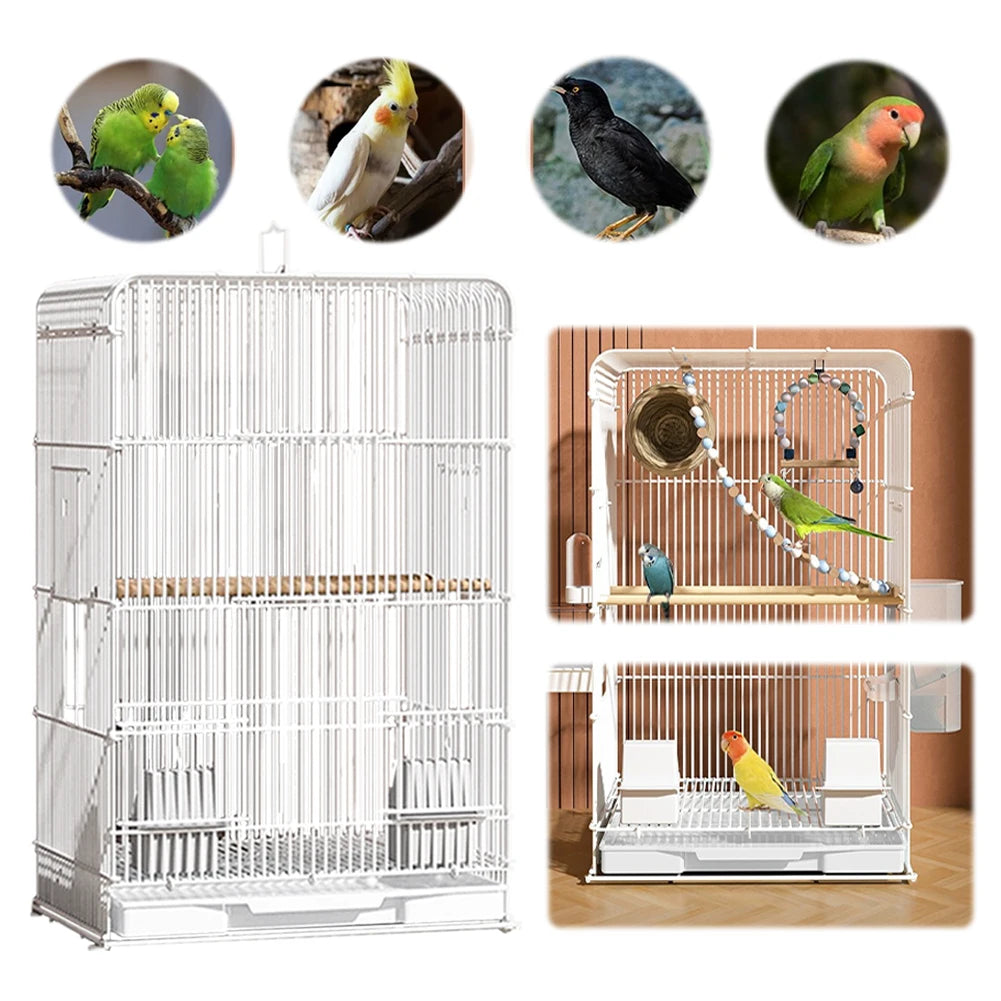 Atuotin Lightweight Portable Wrought Iron Bird Cage