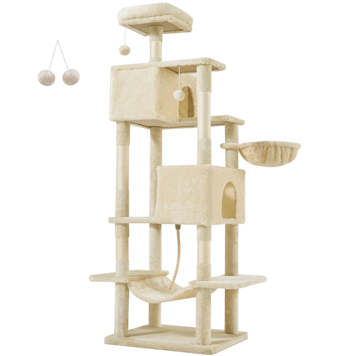 JHK Multi Level Cat Tree Tower With Sisal Scratching Condo