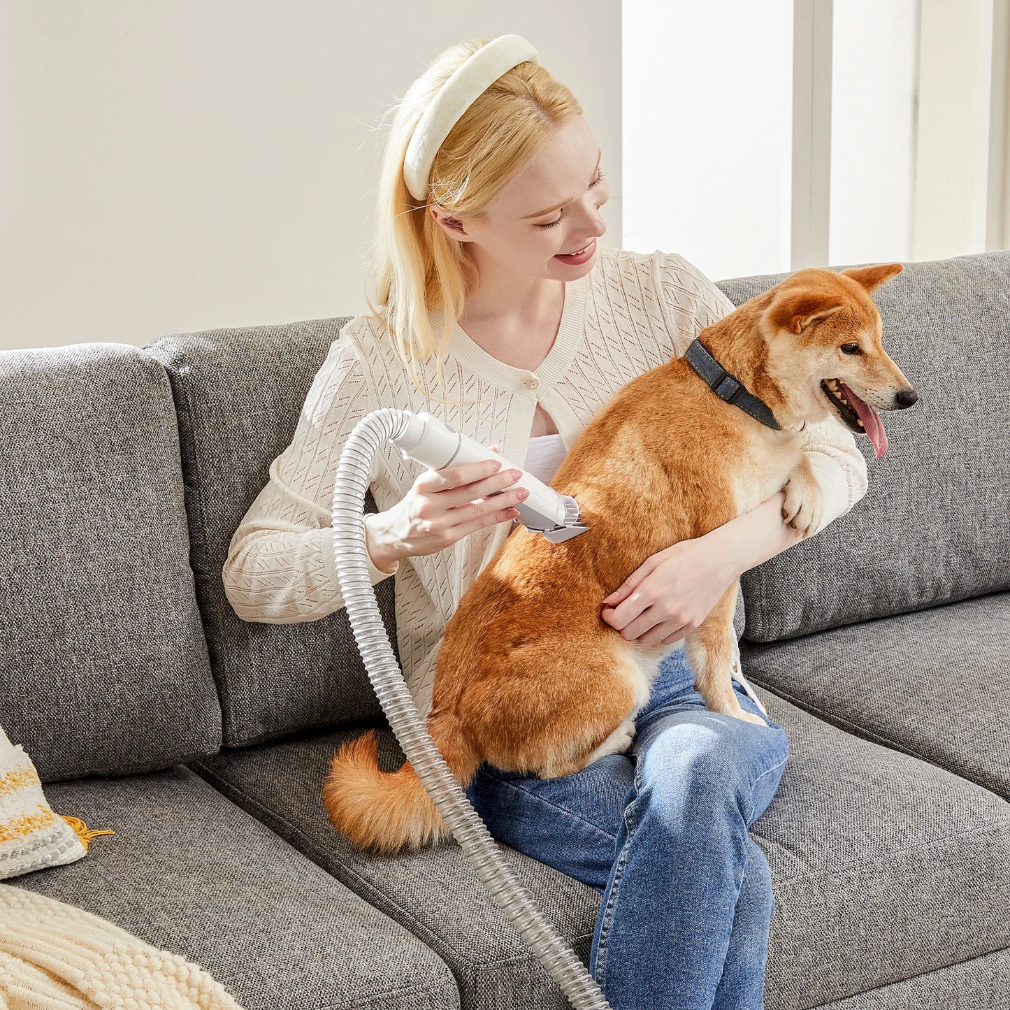 Professional Low Noise Cordless Pet Grooming Vacuum And Clipper Kit
