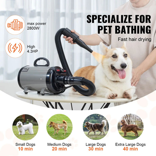 Oeny Powerful Dog Dryer for Pet Grooming With Adjustable Controls