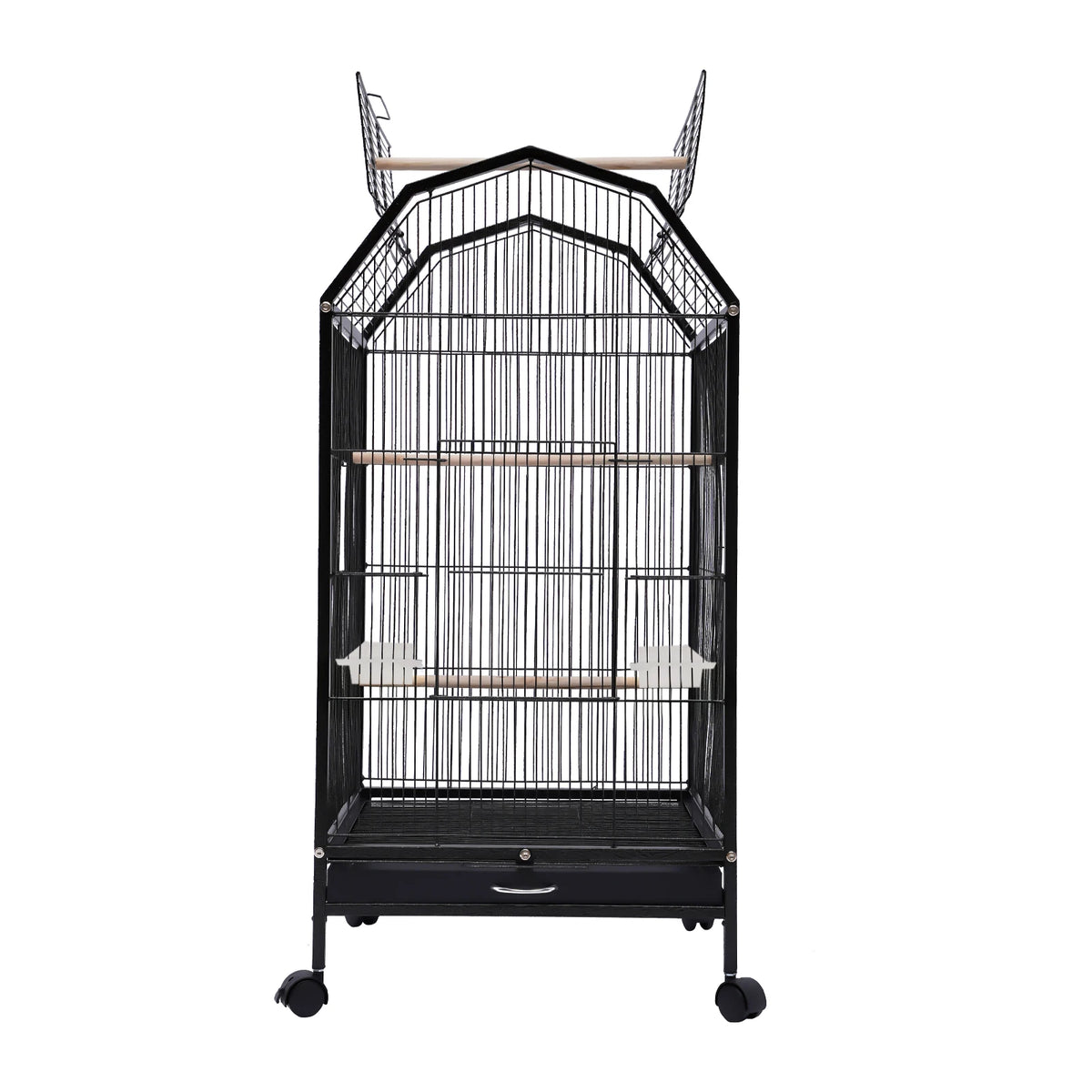 Metal Bird Flight Cage With Stand And Wheels For Parakeets