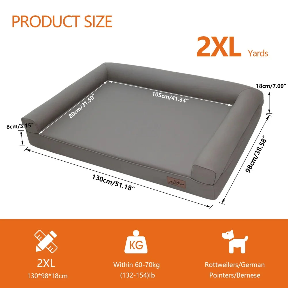 Borwart Orthopedic Dog Bed With Waterproof Removable Cover
