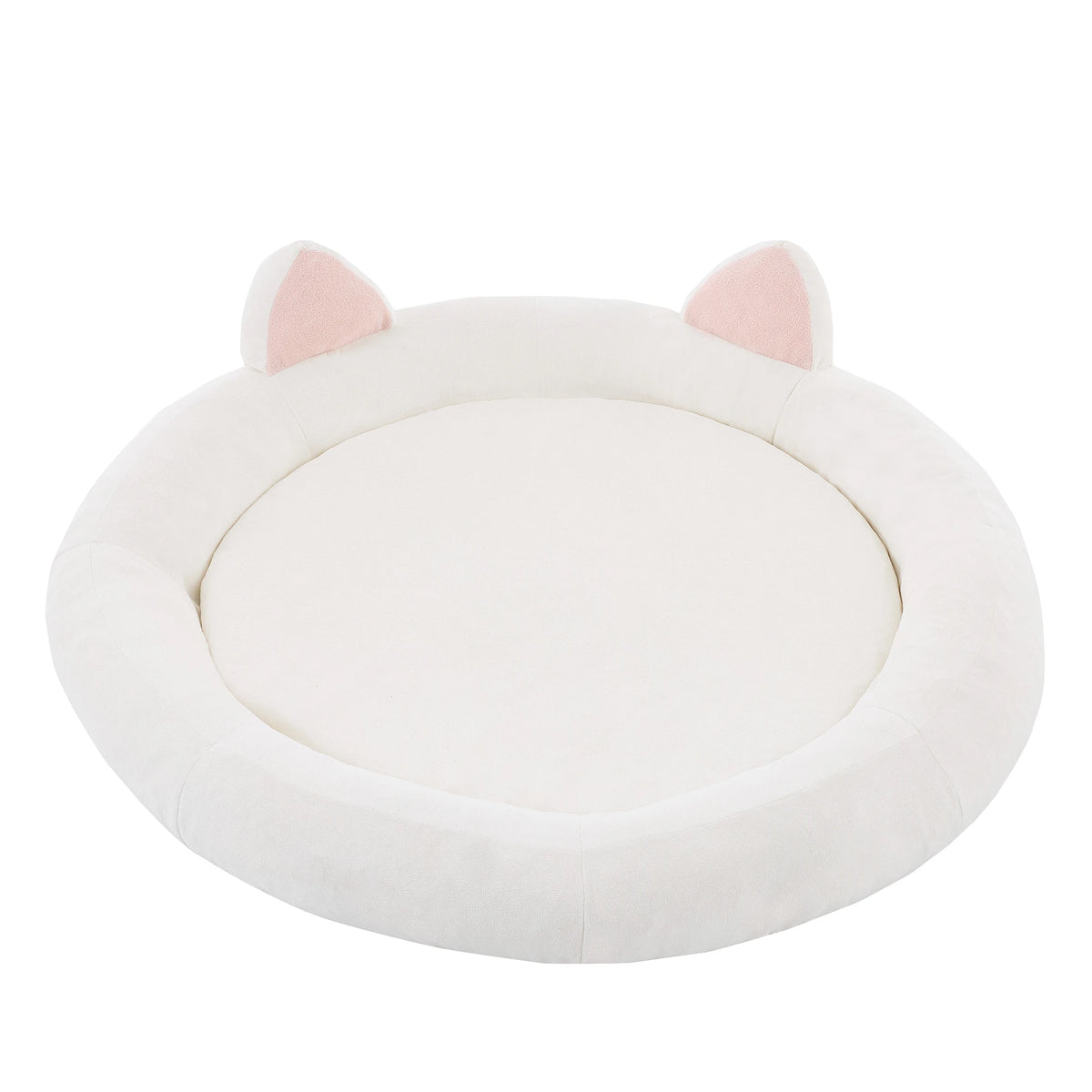Premium Round Memory Foam Orthopedic Dog Bed With Bolster