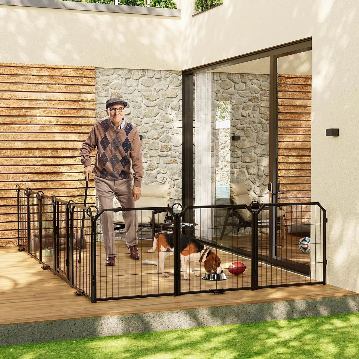 Garvee Heavy Duty Dog Playpen With Self Locking Door