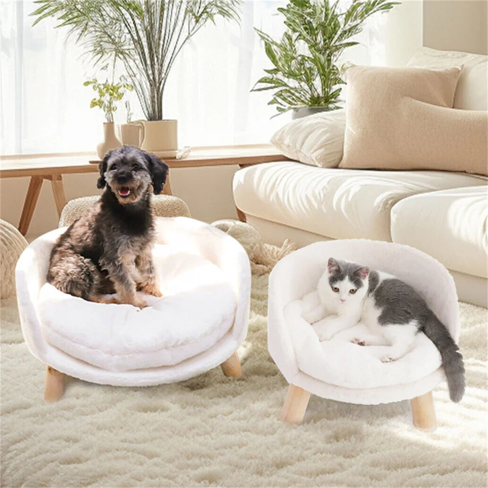 Borwart Elevated Dog Cat Sofa Bed With Removable Waterproof Cushion