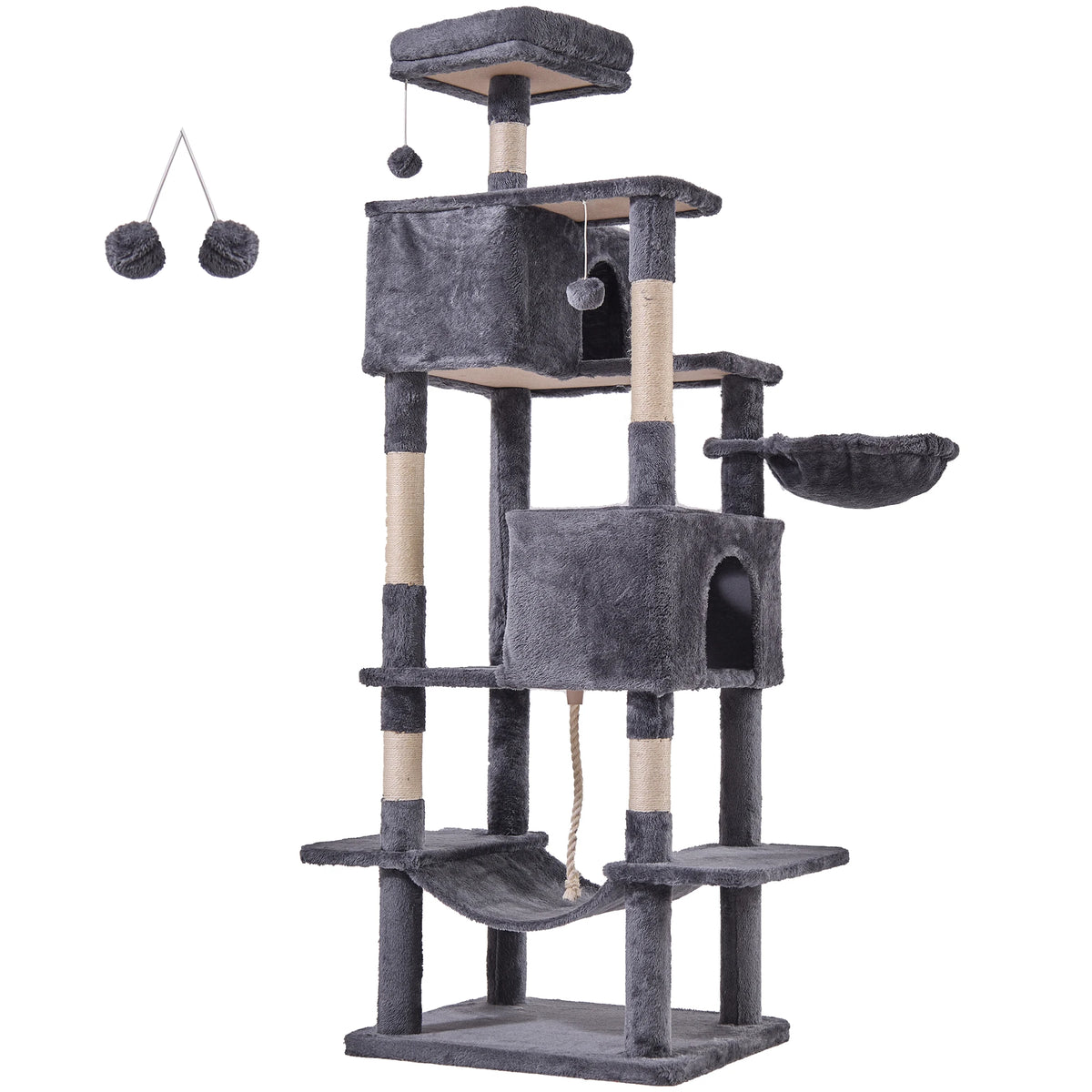 JHK Multi Level Cat Tree Tower With Sisal Scratching Condo