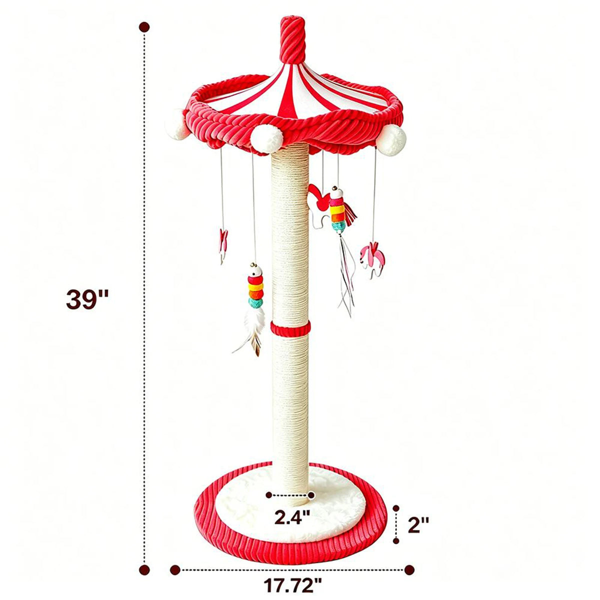 CWV Carousel Cat Tree With Rotating Top And Interactive Toys