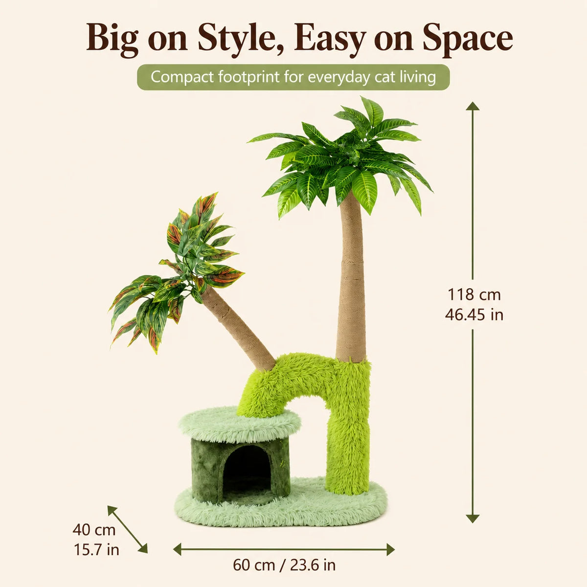 Double Tier Cat Tree With Cozy Perch And Scratching Post