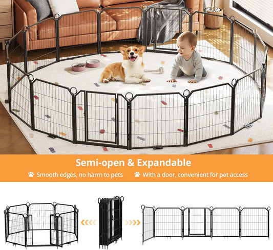 Garvee Heavy Duty Dog Playpen With Self Locking Door