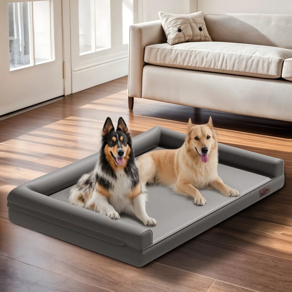 Borwart Orthopedic Dog Bed With Waterproof Removable Cover