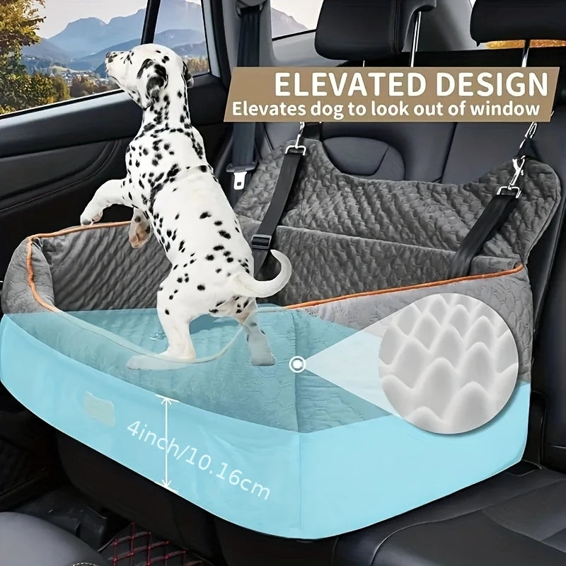 Memory Foam Dog Car Seat Booster Cushion With Washable Cover