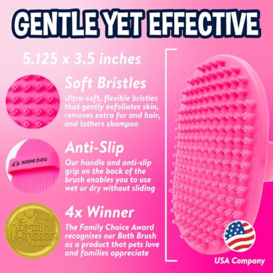 Premium Stainless Steel Pet Shampoo Brush For Dogs And Cats