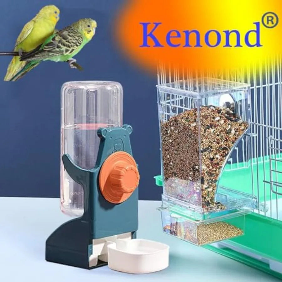 Transparent Bird Feeder And Water Dispenser For Budgie Cage