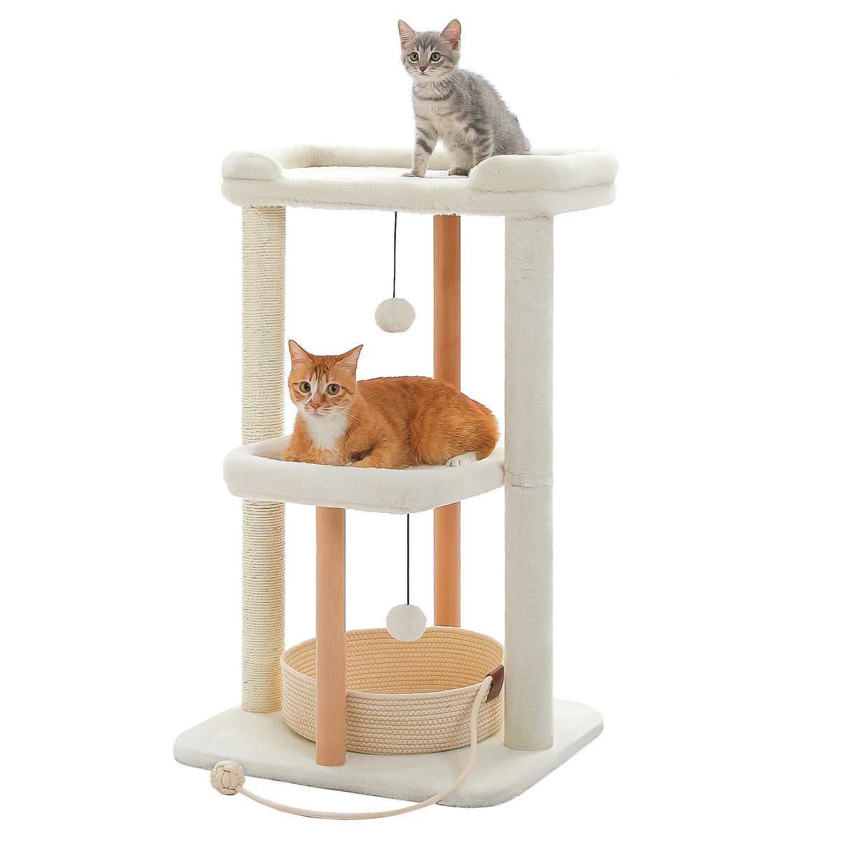 PAWZ Road Sturdy Multi Tier Cat Tree With Sisal Posts