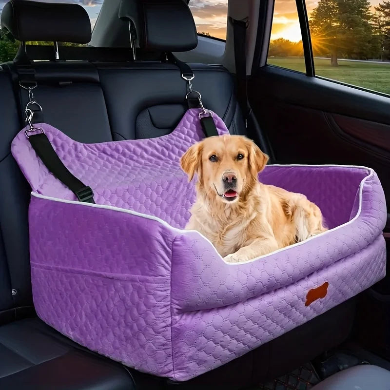 Memory Foam Dog Car Seat Booster Cushion With Washable Cover