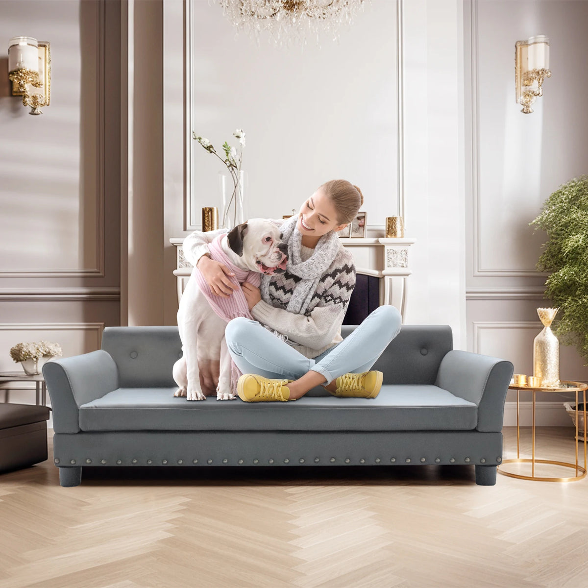 Borwart Heavy Duty Raised Pet Sofa With Comfortable Pad