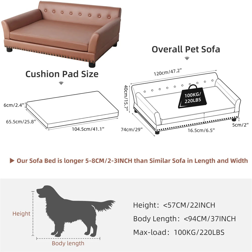 Borwart Heavy Duty Raised Pet Sofa With Comfortable Pad