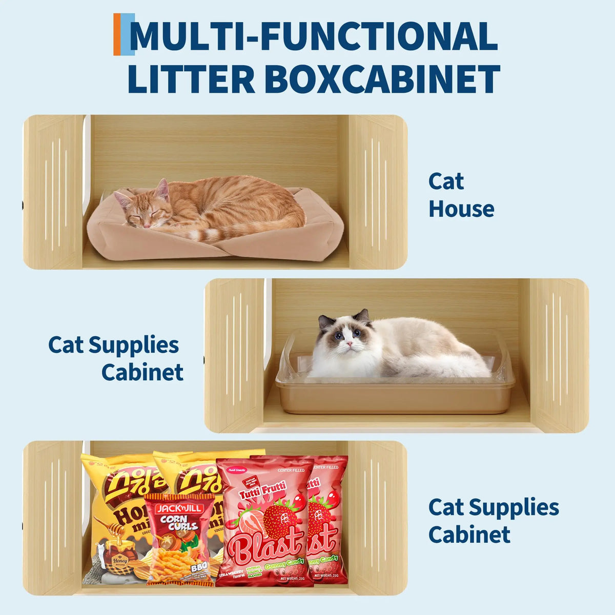 Studyset Multi Level Cat Tree With Hidden Litter Box