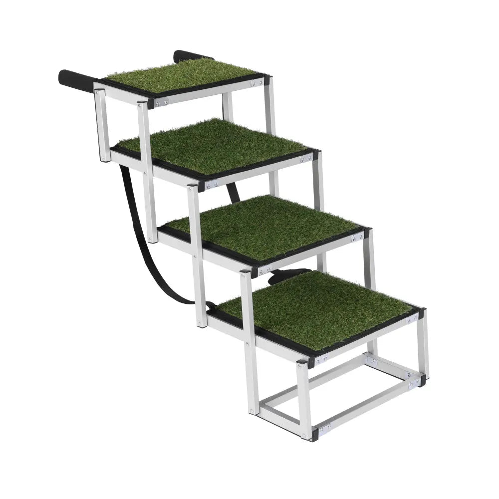 LISM Foldable Aluminum Dog Ramp With Non Slip Surface