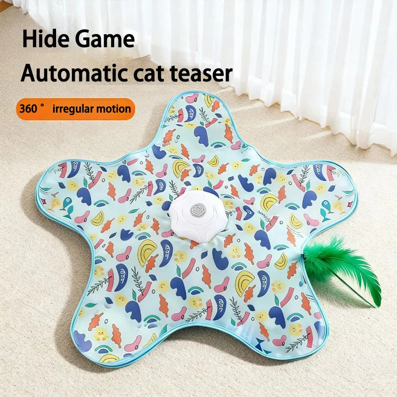 Automatic Cat Hunting Turntable Playstick Hide Cover Toy