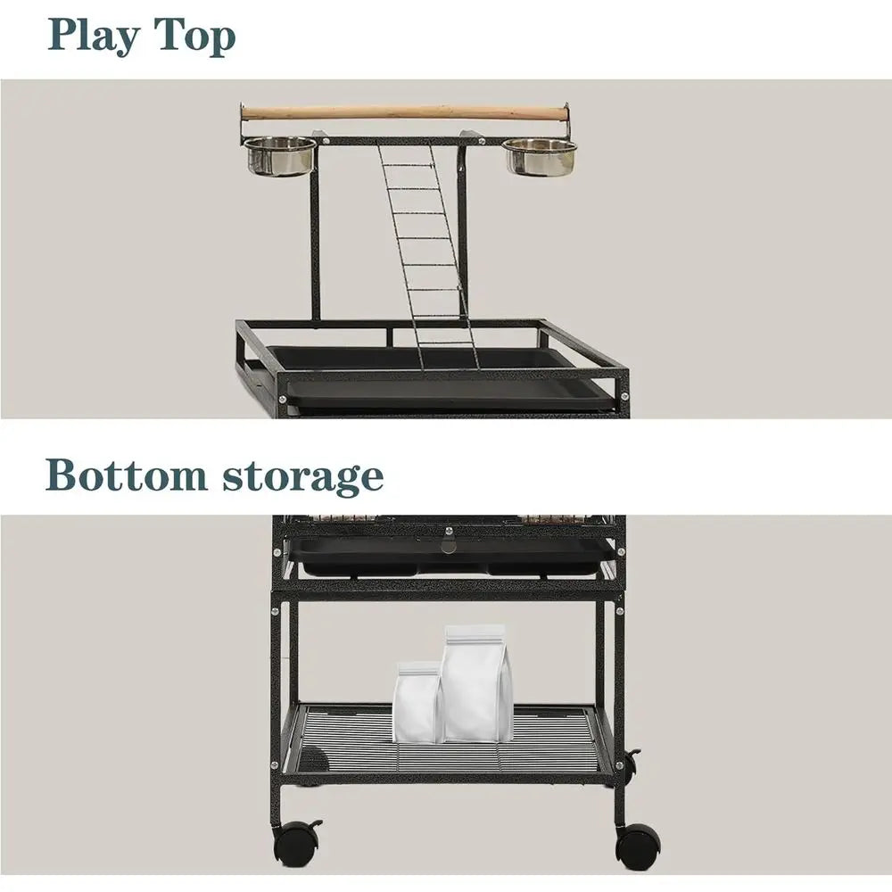 51" Small Bird Cage with Stand,ParaCage, Parrot cage with ParaToys, Bird Cage Accories,Birdcage Covers or Lovebirds Cockatiel Co
