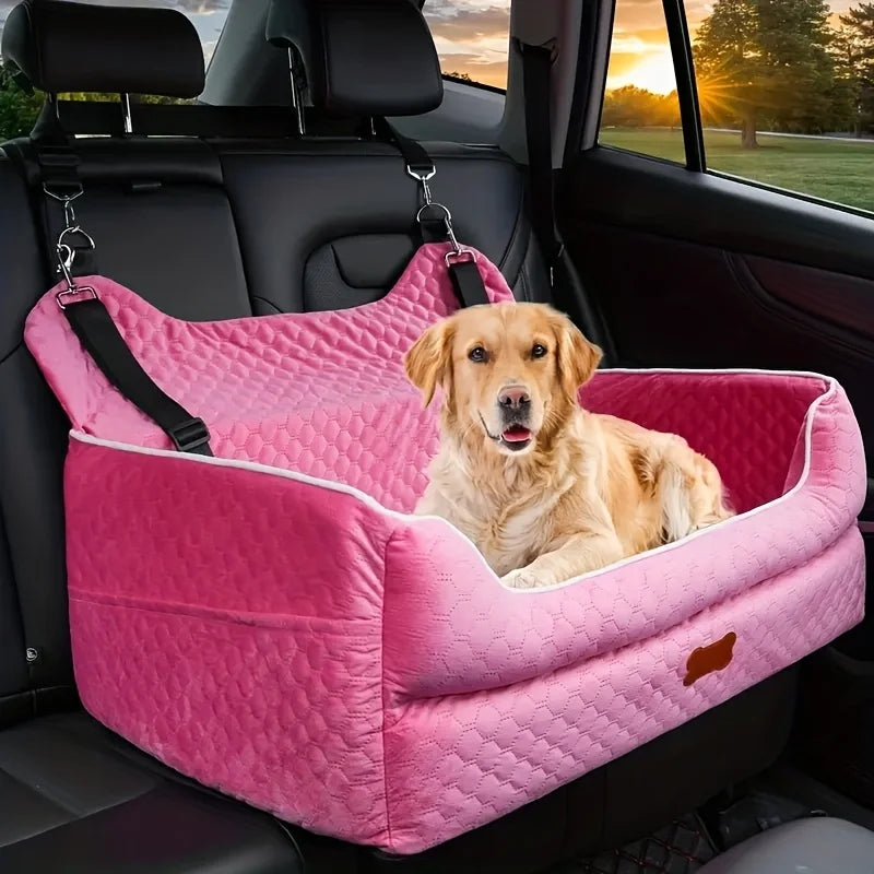 Memory Foam Dog Car Seat Booster Cushion With Washable Cover