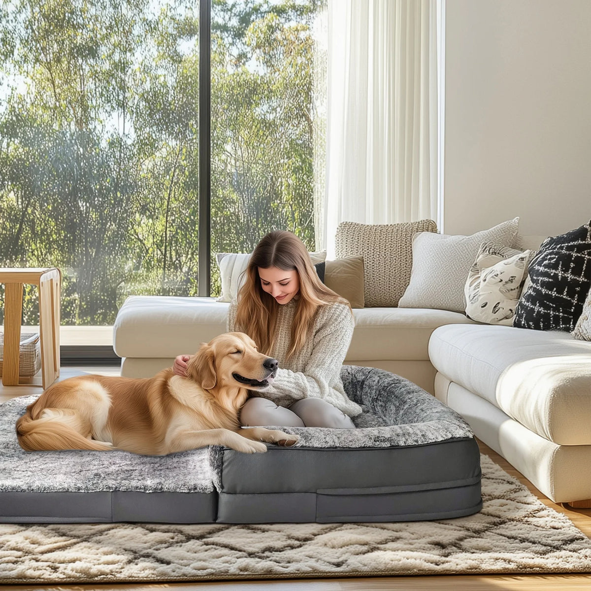 Bingopaw Orthopedic Adult And Pet Foldable Plush Bed
