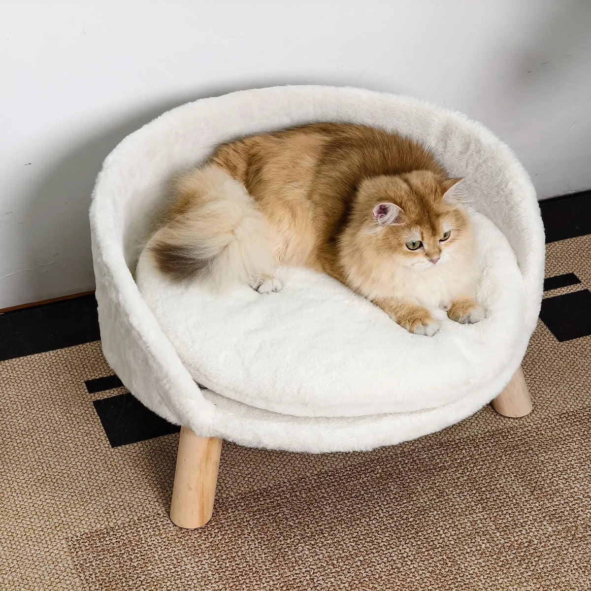 Borwart Elevated Dog Cat Sofa Bed With Removable Waterproof Cushion